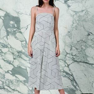 Keepsake The Label White Geo Jumpsuit Dress